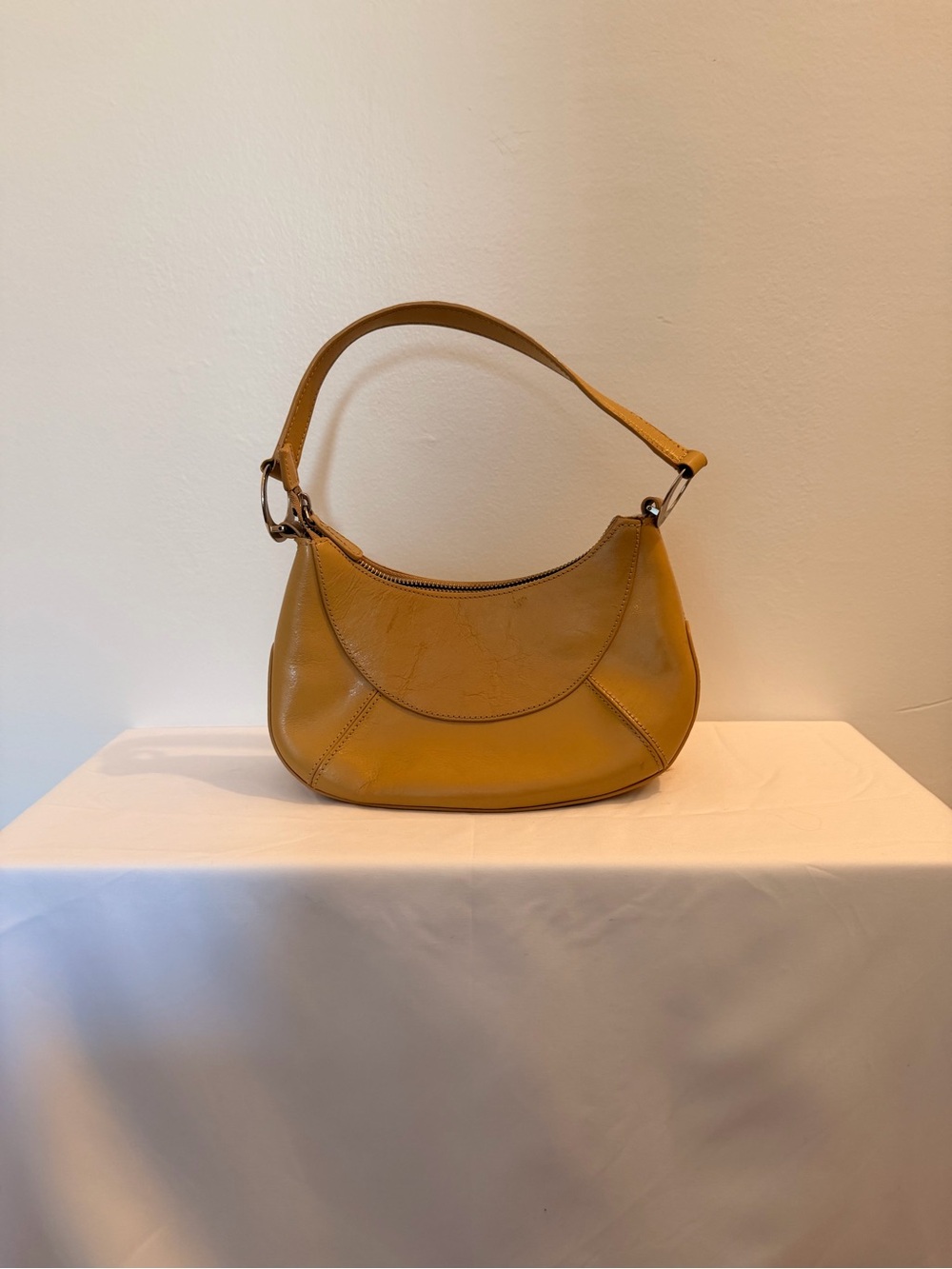 Franco Sarto Mustard Yellow Leather Shoulder Bag